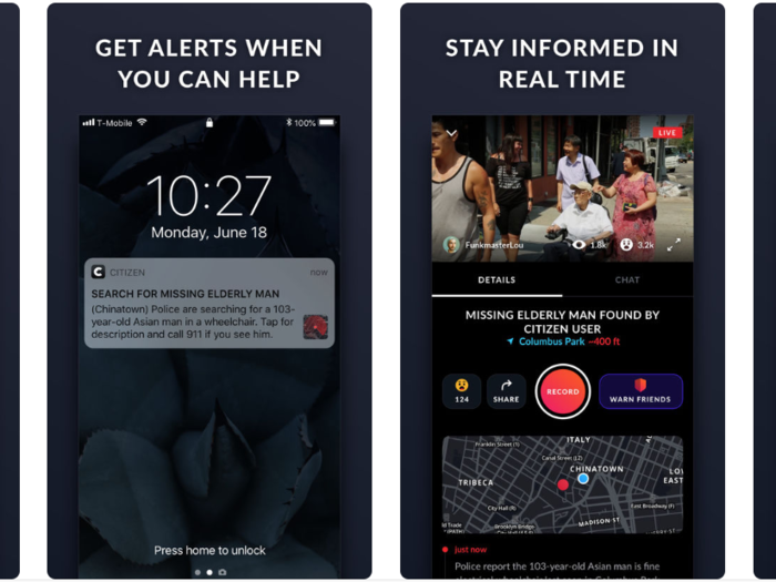 Citizen lets you see if there are emergencies or crimes happening nearby.