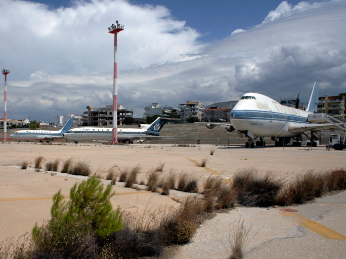 But the airport closed in 2001 after being replaced by Athens International Airport, and it has sat abandoned ever since.