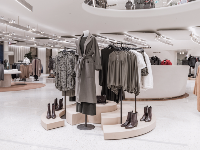 A visual-merchandising expert who was working in the store during our visit said that the team positions the top trends of the moment, inspired by magazines, in the most visible areas of the store. For September, the big trend is animal prints, she said.