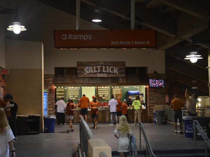 Once inside the stadium, there was more local culture. The Salt Lick is a BBQ joint about 20 minutes south of town and is a must-visit if you are in town. Or just go to a football game.