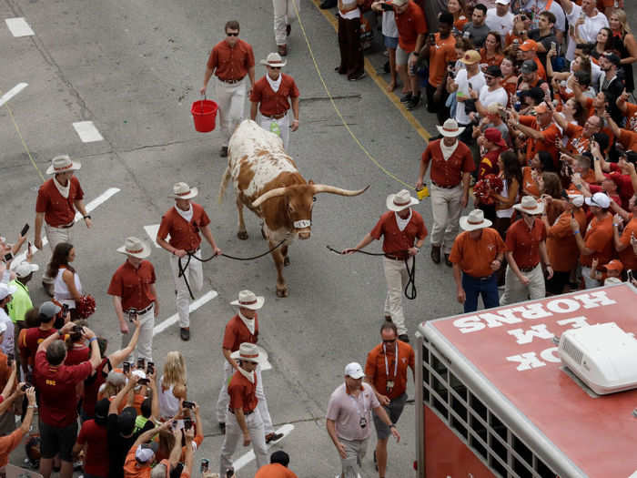 He was then paraded into the stadium.