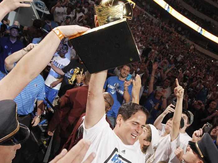 When the Mavericks won the NBA championship in 2011, Cuban reportedly spent $110,000 on his team