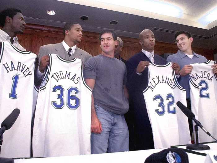 Coming off the heels of his billion-dollar payday, Cuban bought the Dallas Mavericks for $285 million in 2000.