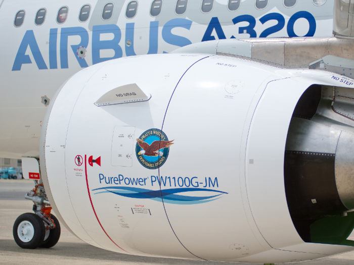 The A320neo is powered by Pratt & Whitney