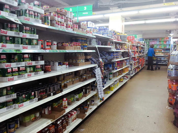 It also carried a lot of canned food and basic baking products, in addition to snacks and frozen foods. Everything was $1.