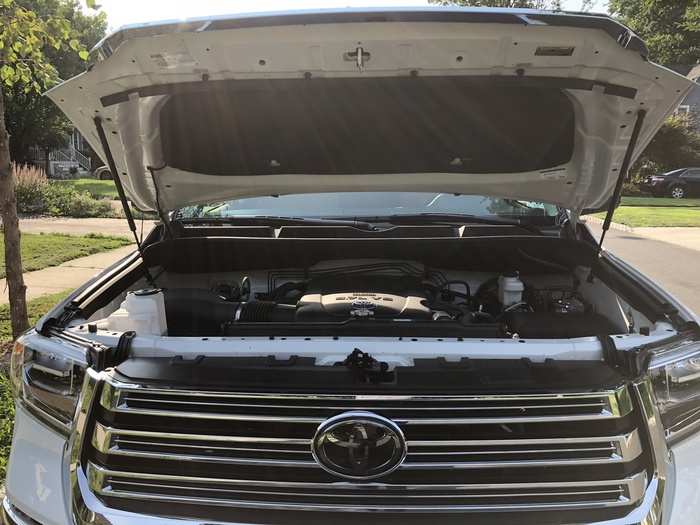 A full-size pickup with a tow-rating of 10,000 lbs. indicates some serious business under the hood.