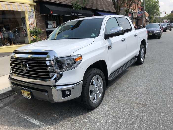 A "Super White" exterior and LOTS of chrome.