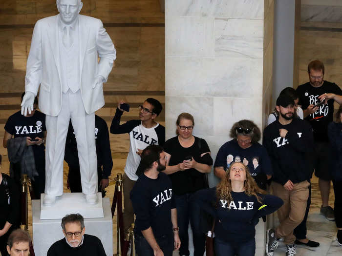 Georgia Travers, a student in her third year at Yale Law School, told Business Insider at least 115 of her fellow law students traveled to the capital to participate in the walkout.