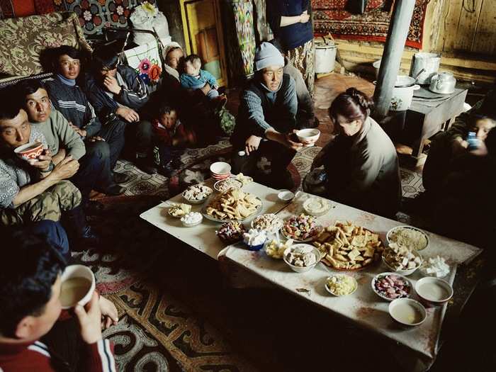 Whenever Lagrange and his team stopped at a home, there was a spread of food to welcome guests.