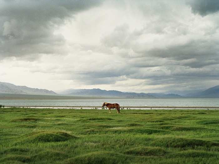 "You are always surrounded by vastness," Lagrange said. No matter where you turn, he said, there are always three levels of color and texture around you: the fields, the remote mountains, and the sky.