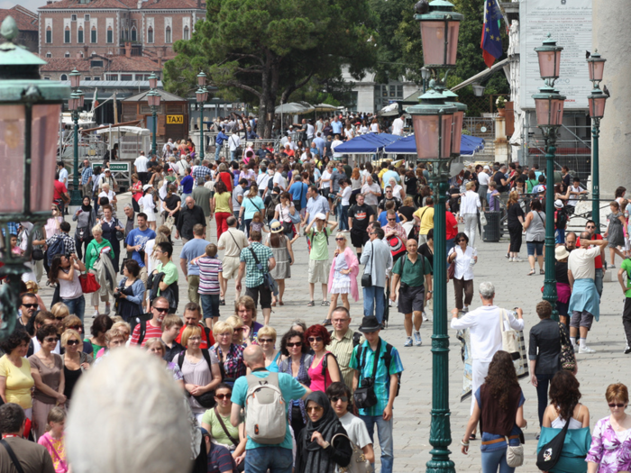 And the streets can be even more crowded than the waterways.