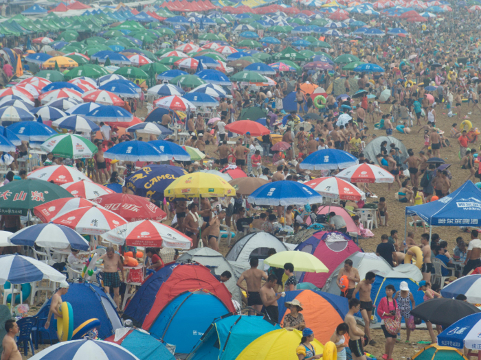 But beach vacationers will have to fight to get a spot, judging from photos such as this one from Fujiazhuang beach in Dalian on a nearly 90-degree day in 2015. "I went on a weekday and almost could only see the water through banks and banks of locals!" one person wrote on TripAdvisor in October 2013.