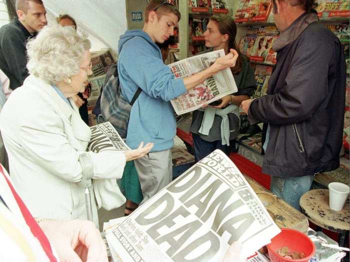 The death of Princess Diana