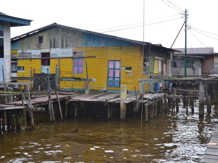 But in some of the poorer sections, houses and walkways are in disrepair.