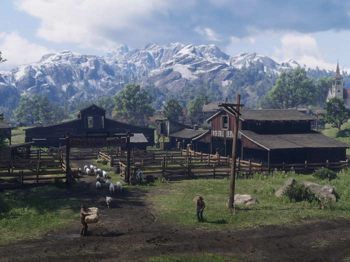 10. A dynamic weather system brings pouring rain, scorching sun rays, and brutal blizzards to the vast stretch of America represented in "Red Dead Redemption 2."