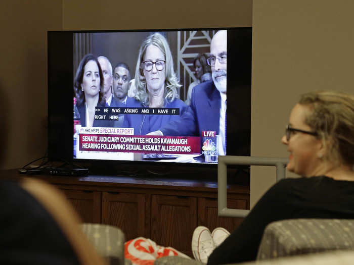 Law students at the University of North Carolina, Chapel Hill, where Ford received her undergraduate degree, watched her hearing on Thursday.