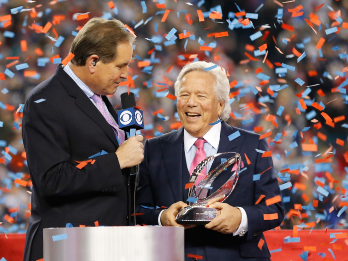 And Robert Kraft owns the New England Patriots, which he purchased for $175 million.