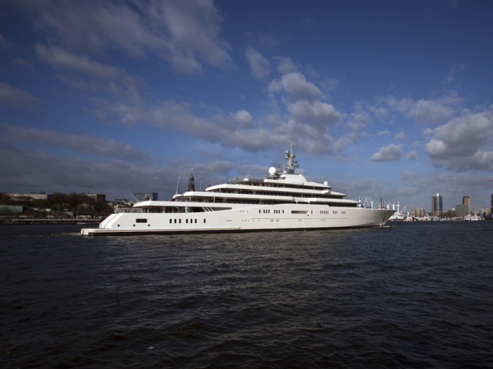 Russian billionaire Roman Abramovich owns the second largest yacht in the world, Eclipse, equipped with two helicopter pads and a disco hall. It