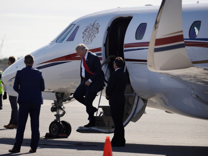 President Donald Trump owns two jets — a Cessna jet, which was reportedly worth $15.3 million new, and a Boeing 757 that he reportedly bought from fellow billionaire, Microsoft