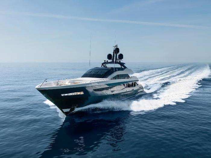 Irisha (Hessen Yachts): Price not available — The Irisha has multiple entertainment and leisure spaces that include a theater room, beach club, sun lounge, and owner study.