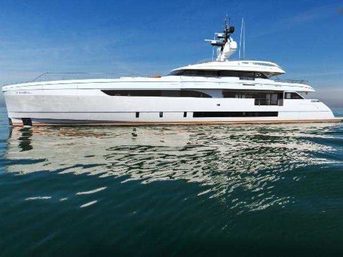 Cecilia (Wider Yachts): €20 million-€50 million — Key features are a touch-and-go helipad and a submersible tender garage, which can be converted into a beach club and indoor swimming pool.