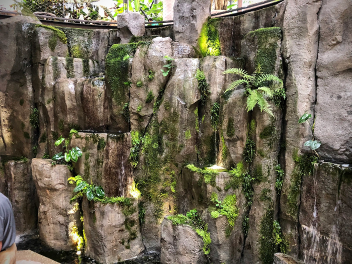 When you enter on the back side of the Spheres, this waterfall is the first thing you