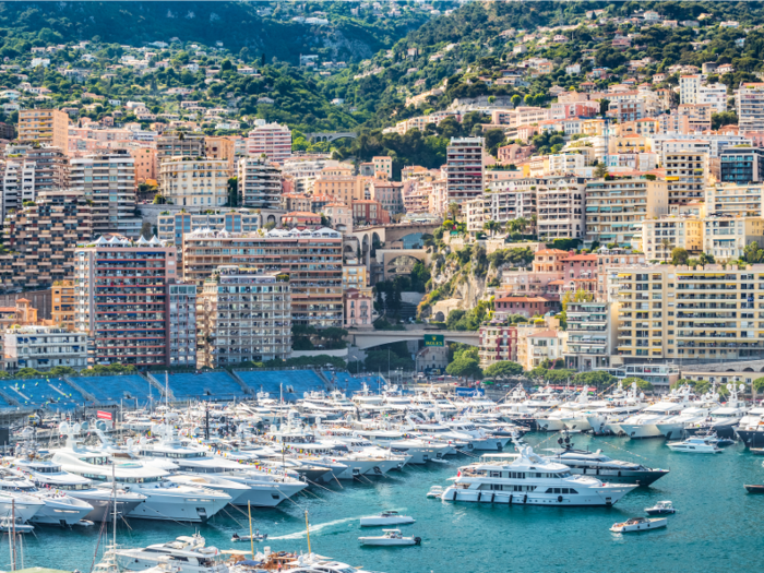 Monaco is known for its yachts, gambling, and lavish wealth.