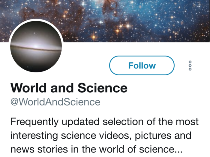 39. World and Science, which highlights interesting scientific videos, images, and news