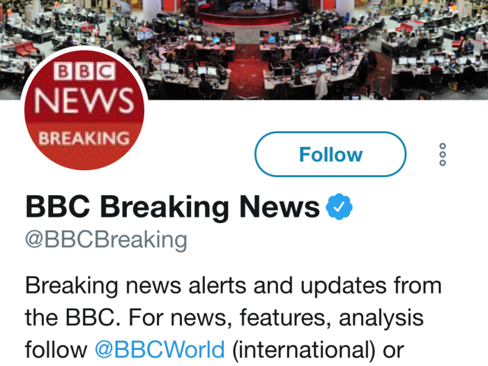 18. BBC Breaking News, the BBC