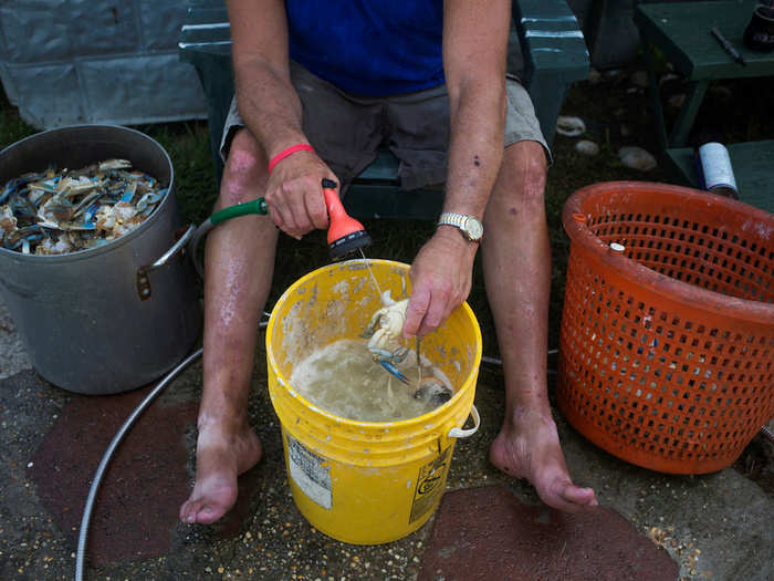 There are about 450 residents of the 1.2 square-mile island, which is 16 miles via water from the next town.