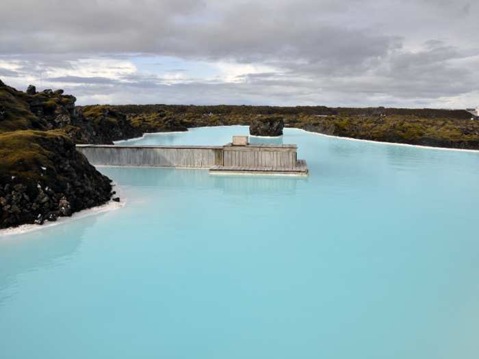 The resort is famous for its milky blue water.