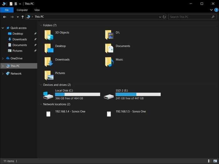 File Explorer finally joins the fun when you put Windows 10 in "dark mode"