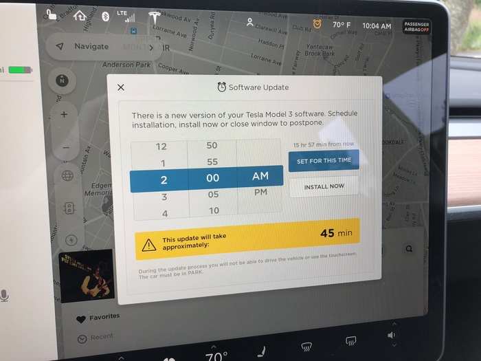 And guess what! All this tech updates from time to time over the air! This happened at the beginning of my test. The whole process consumed less than an hour.