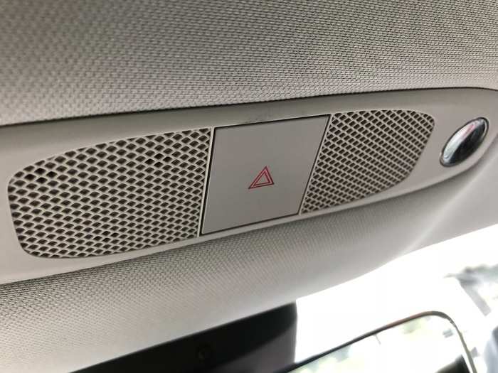 The hazard button is, Tesla told me, the only button in the car. That