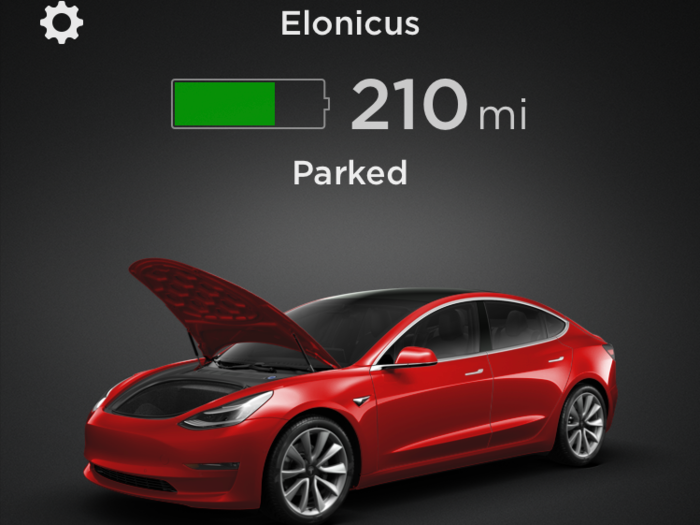 It will even tell you when the frunk is open. Oh yeah, you can also name your Model 3.