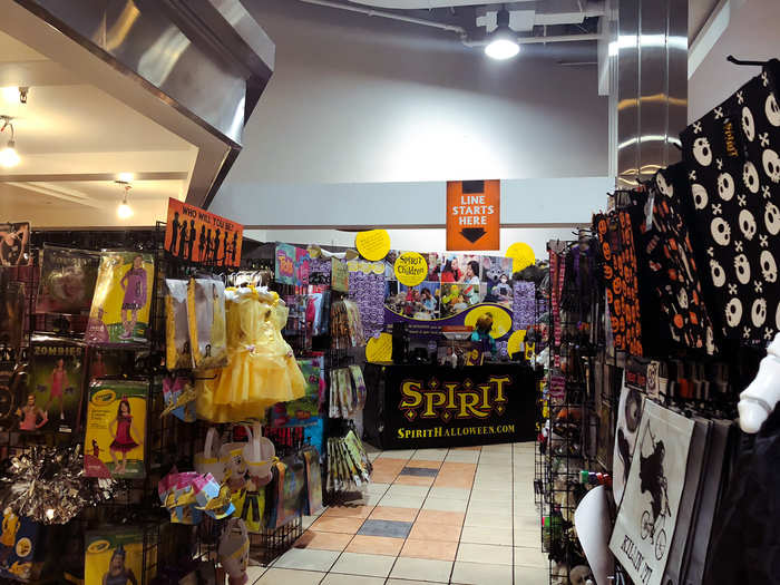 Spirit Halloween told Business Insider that it has become more challenging to find locations as more retailers open stores instead of close them. Though the store was fully stocked with everything you might need for Halloween, it was definitely clear that it would be closing soon.