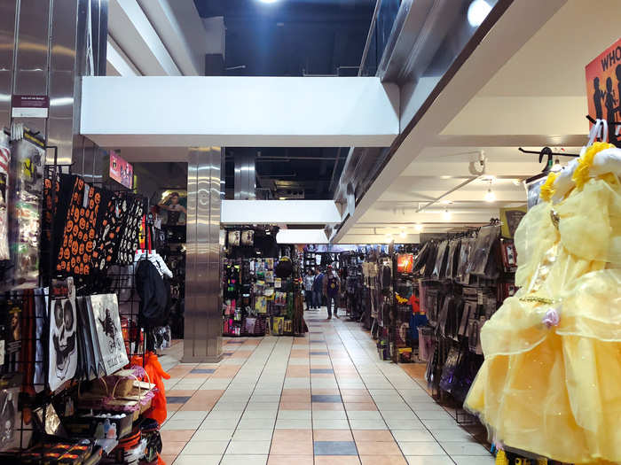 Because the stores are temporary, they tend to be pretty no-frills. The stores typically close by November 2, and unsold inventory is put away until the following year.