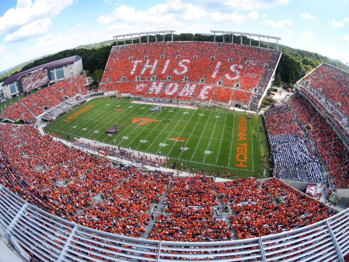 6. Lane Stadium at Virginia Tech