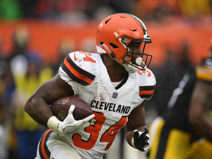 34. Carlos Hyde — RB, Cleveland Browns