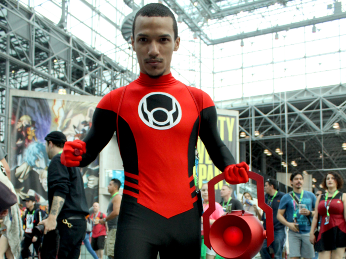 Shayanne Beguilla, who lives in Harlem, cosplayed the Red Lantern. He ordered his costume online for $40.