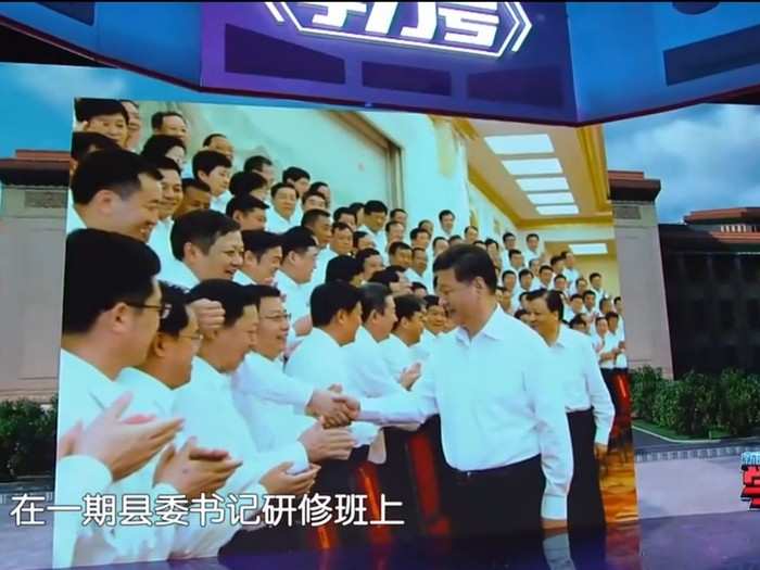 Videos glorifying Xi were the basis of many questions.