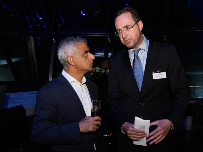 Khan also stopped for a chat with BI UK Editor-in-Chief Jim Edwards.