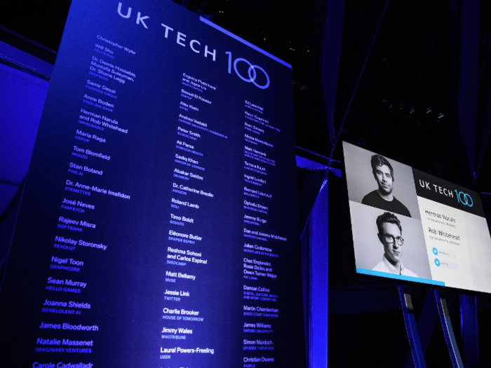 The Tech 100 list was up in lights.