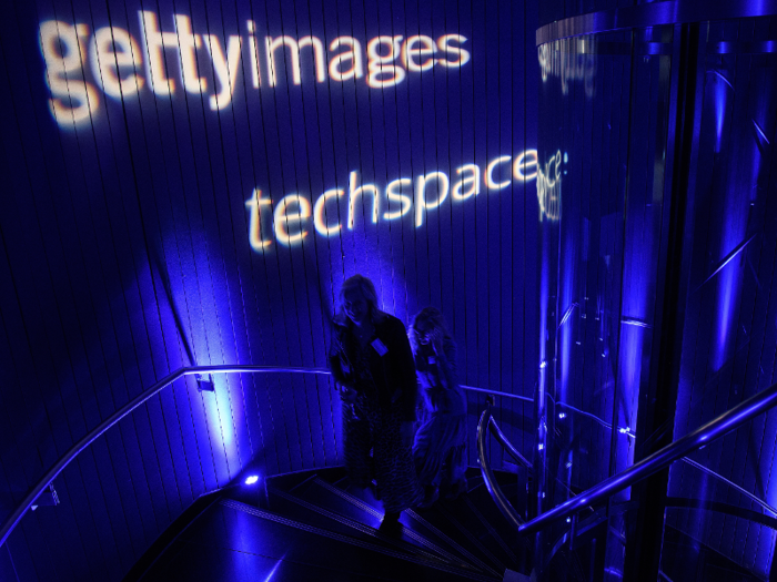 Guests including journalist Carole Cadwalladr climbed the stairs to the top of The Gherkin.