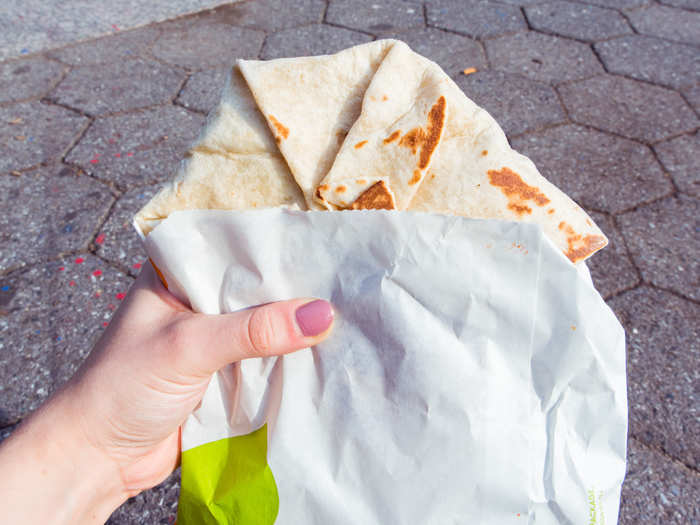 3. Crunchwrap Supreme: The Crunchwrap is vegan if you replace the beef with beans and order it Fresco.