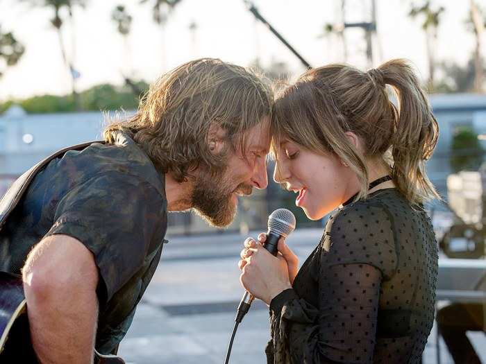 1. "A Star is Born" (2018), starring Bradley Cooper and Lady Gaga