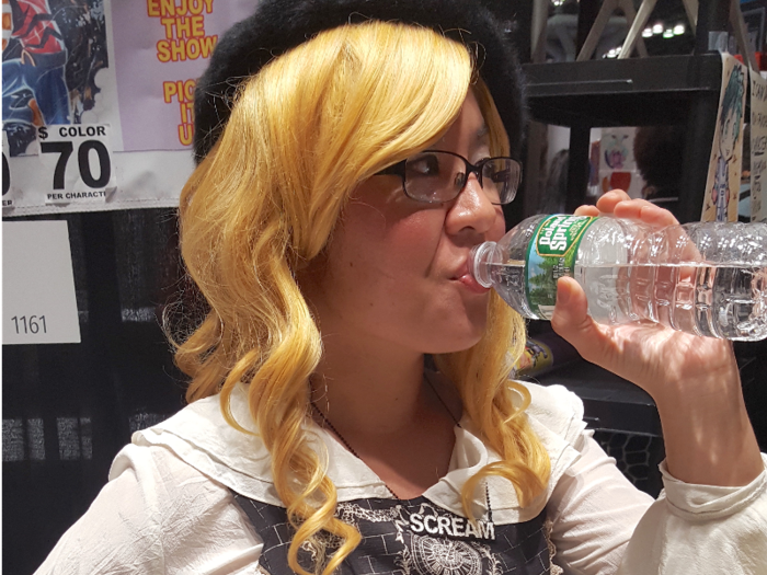 Staying hydrated is crucial, but bathroom breaks at Comic Con are few and far between for the McKoys. "The bathroom trip is probably the most stressful thing, especially on Saturdays and even more so for Nicole," Mervyn said.