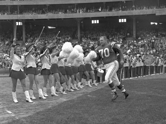 It all started back in 1954 when the Baltimore Colts became the first team to have cheerleaders.