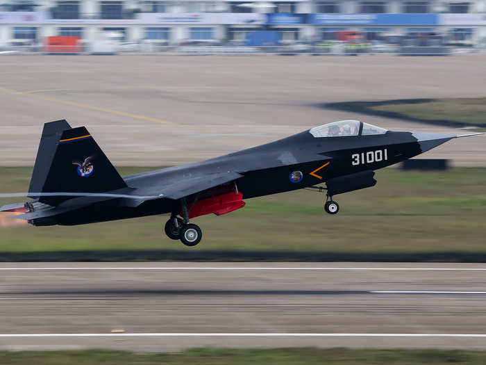 But the J-31 has a maximum takeoff weight of 56,000 pounds and a maximum range of 775 miles, making it lighter than the 70,000-pound F-35, and with roughly half the range.