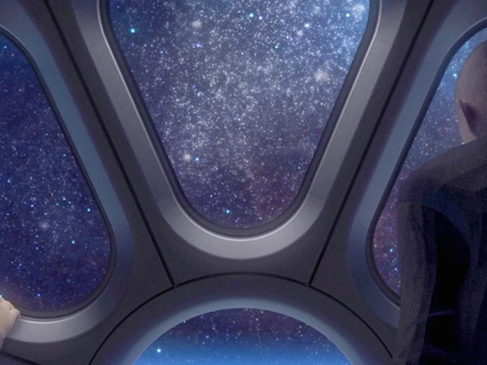 Giant window panels will give strato-tourists a crystal-clear view of Earth, space, and the stars.